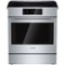 Bosch - 800 Series 4.6 Cu. Ft. Self-Cleaning Slide-In Electric Induction Convection Range - Stainless Steel-Front_Standard
