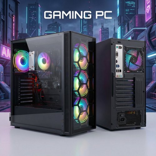STGAubron RGB Desktop PC Computer, AMD Ryzen 5 3400G up to 4.2GHz