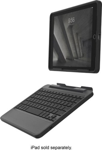 ZAGG - Rugged Book Keyboard Folio Case for Apple® iPad 5th Gen, 9.7-Inch iPad® Pro, Air and Air 2 - Black