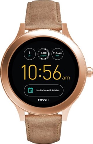  Fossil - Gen 3 Venture Smartwatch 42mm Stainless Steel - Rose Gold with Tan Leather Strap