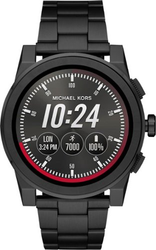 Michael Kors - Access Grayson Smartwatch 47mm Stainless Steel - Black-Front_Standard 