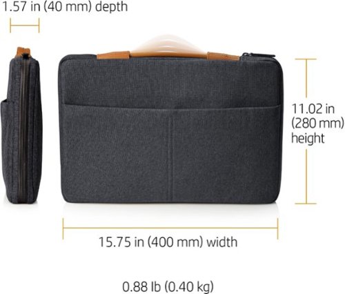 HP Laptop Sleeve for 15.6 Laptop - Charcoal gray BUY ONLINE