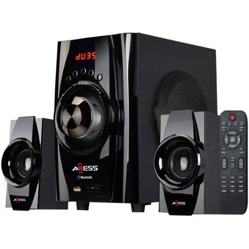 AXXESS - Powered Wireless Speaker System (Pair) - Red-Front_Standard 