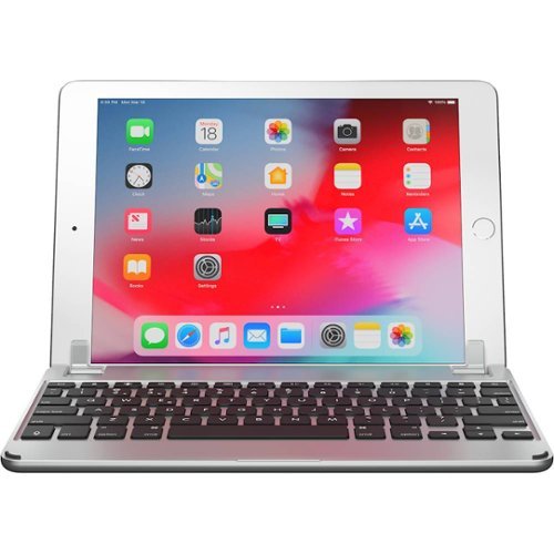 Brydge - Wireless Keyboard for Apple® iPad 9.7" (5th Gen), iPad 9.7" (6th Gen), iPad Pro 9.7", iPad Air 1 and Air 2 - Silver