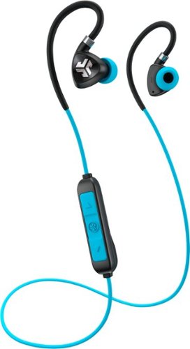 JLab - Fit 2.0 Wireless Earbud Headphones - Black/Blue-Front_Standard