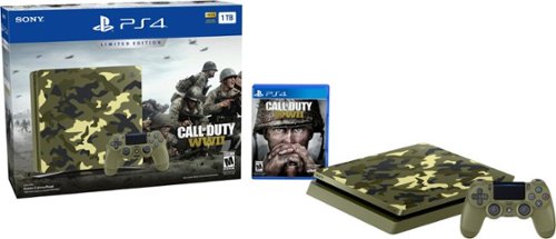  Sony - PlayStation 4 1TB Limited Edition Call of Duty: WWII Console Bundle - Green Camouflage