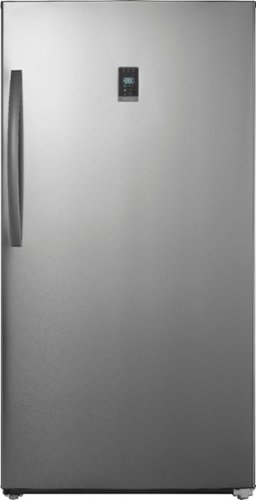 Insignia™ - 17.0 Cu. Ft. Frost-Free Upright Convertible Freezer/Refrigerator - Stainless steel