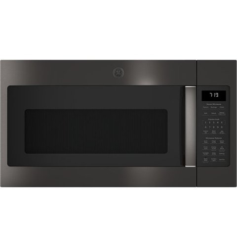 GE - 1.9 Cu. Ft. Over-the-Range Microwave with Sensor Cooking - Black stainless steel