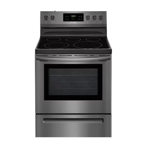 Frigidaire - 5.3 Cu. Ft. Self-Cleaning Freestanding Electric Range - Black stainless steel