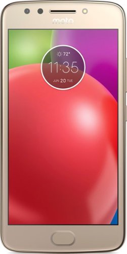 Motorola - Geek Squad Certified Refurbished Moto E4 with 16GB Memory Cell Phone (Unlocked) - Fine Gold-Front_Standard 