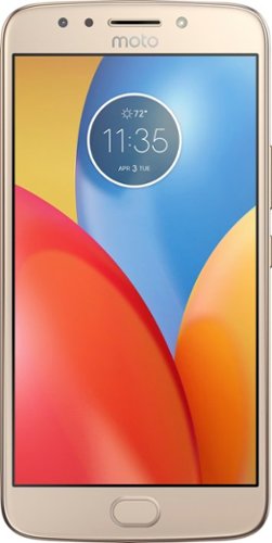 Motorola - Geek Squad Certified Refurbished Moto E4 Plus with 32GB Memory Cell Phone (Unlocked) - Fine Gold-Front_Standard 