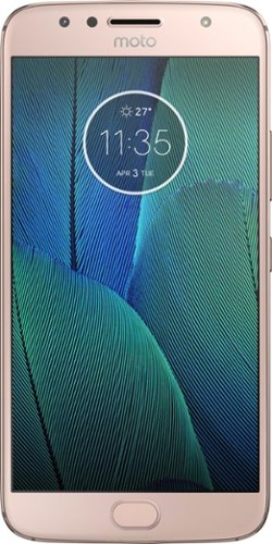 Motorola - Geek Squad Certified Refurbished Moto G5S Plus 4G LTE with 64GB Memory Cell Phone (Unlocked) - Blush Gold-Front_Standard 