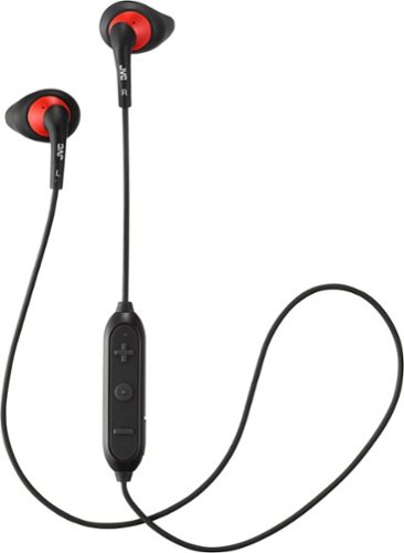 JVC - HA EN10BT Gumy Sport Wireless In-Ear Headphones - Red/Black