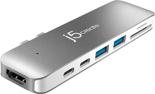  j5create - Ultra Drive Mini Dock for Select Apple MacBook Laptops - silver