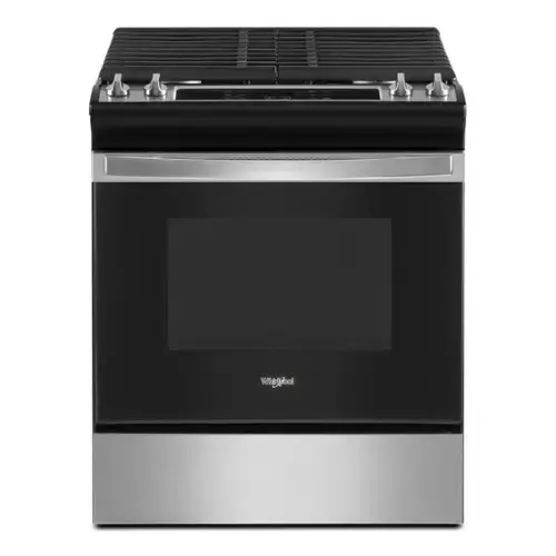 Front. Whirlpool - 5.0 Cu. Ft. Whirlpool Gas Range with Frozen Bake Technology - Stainless Steel - Stainless Steel.