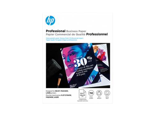 HP - Professional Multi-use Glossy FSC Paper 180 gsm-150 sht/Letter/8.5 x 11 in - White-Front_Standard 