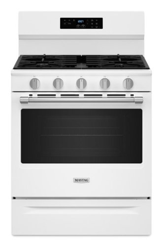 Maytag - 5.0 Cu. Ft. Freestanding Gas Range With No Preheat Air Fry and Air Baking - White-Front_Standard 