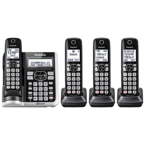 Panasonic - KX-TGF574S Link2Cell DECT 6.0 Expandable Cordless Phone System with Digital Answering System - Silver-Angle_Standard 