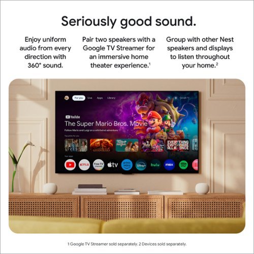 Google Home Speaker - Smart Speaker with Gemini For Home Voice Assistant and 360-Degree Sound - Porcelain WHERE TO BUY
