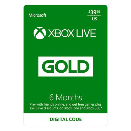 Microsoft - Xbox Live 6 Month Gold Membership [Digital]-Front_Standard 