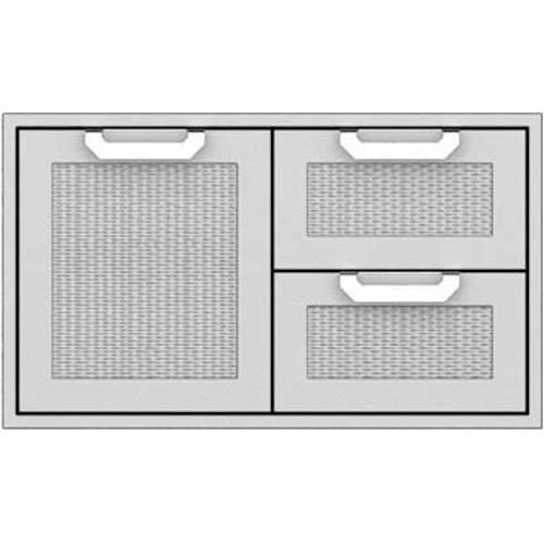 Hestan - AGSDR Series 36" Double Drawer and Storage Door Combination - Stainless Steel