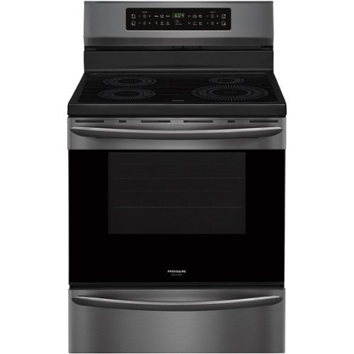 Frigidaire - Gallery 5.4 Cu. Ft. Self-Cleaning Freestanding Electric Induction Convection Range - Black Stainless Steel-Front_Standard 