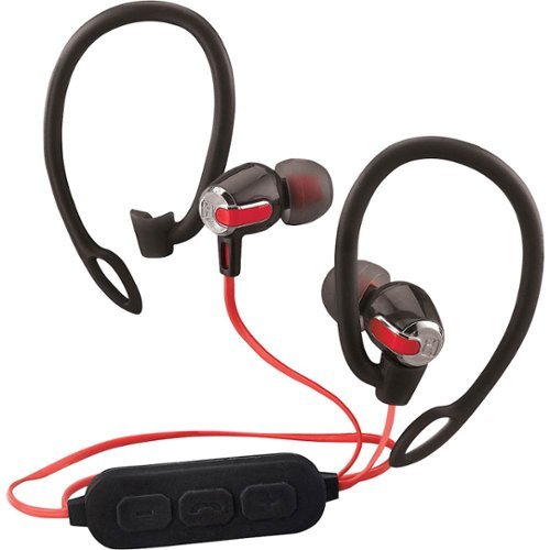  iHome - iB71 Wireless In-Ear Headphones - Black/Red