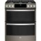 GE - 6.7 Cu. Ft. Slide-In Double Oven Gas Convection Range-Front_Standard 