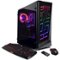 CyberPowerPC - BattleBox Ultimate Liquid Cool Gaming Desktop-Intel i7-8700K-16GB Memory-NVIDIA GeForce GTX 1080 Ti- 120GB SSD + 1TB HDD - Black-Front_Standard