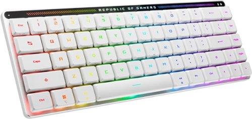 ASUS ROG Falchion RX 65% Wireless Optical Gaming Keyboard with ROG RX Low-Profile Switches - White SHOP ONLINE