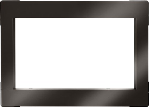 25.5" Trim Kit for LG LCRT2010BD Microwave - Elegant Black Stainless Steel-Front_Standard 