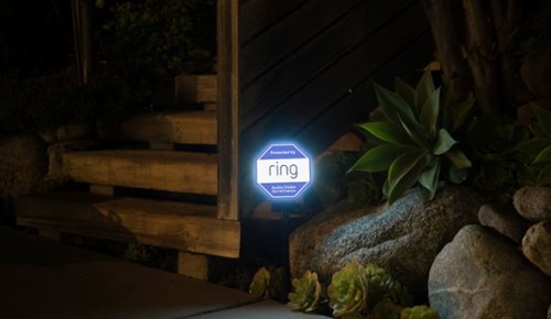 Ring Solar Security Sign - Black GLOBAL SHIPPING