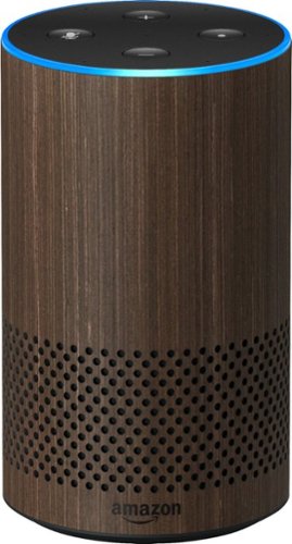  Amazon - Echo (2nd Gen) - Smart Speaker with Alexa - Dark Wood Walnut
