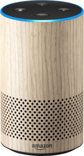  Amazon - Echo (2nd Gen) - Smart Speaker with Alexa - Light Wood Oak