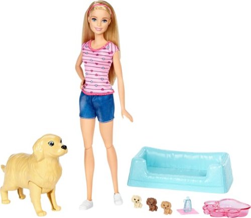  Barbie - Newborn Pups Doll &amp; Pets