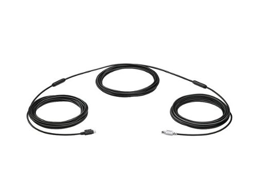 49 ft Extender Cable for Logitech GROUP Conference System - Black-Alt_View_Standard_12 