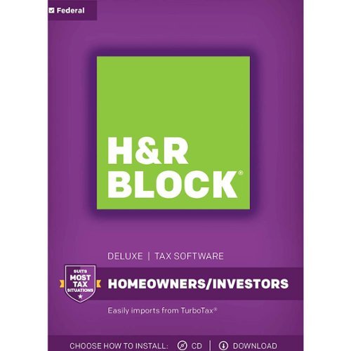  H&amp;R Block Tax Software Deluxe 2017 - Mac OS, Windows
