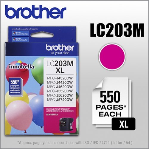  Brother - LC203M XL High-Yield Ink Cartridge - Magenta - Magenta