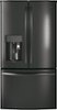 GE - Profile Series 22.2 Cu. Ft. French Door Counter-Depth Refrigerator with Keurig Brewing System - Black Stainless Steel-Front_Standard