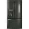 GE Profile - 22.1 Cu. Ft. French Door Counter-Depth Refrigerator with Hands-Free AutoFill - Black Stainless Steel-Front_Standard