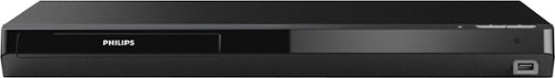  Philips - Streaming 4K Ultra HD Wi-Fi Built-In Blu-ray Player - Black