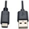 Tripp Lite - 3' USB Type C-to-USB Type A Cable - Black-Front_Standard