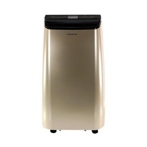 Amana - 501 Sq. Ft. Portable Air Conditioner - Black/Gold-Front_Standard 