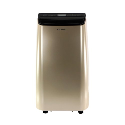 Amana - 450 Sq. Ft. Portable Air Conditioner - Black/Gold-Front_Standard 