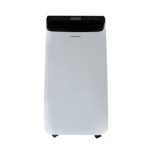 Amana - 450 Sq. Ft. Portable Air Conditioner - White/Black-Front_Standard 