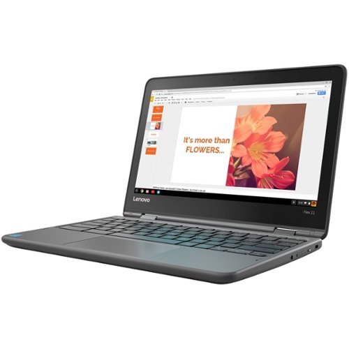  Lenovo - 2-in-1 11.6&quot; Touch-Screen Chromebook - MT8173c - 4GB Memory - 32GB eMMC Flash Memory - Dark gray
