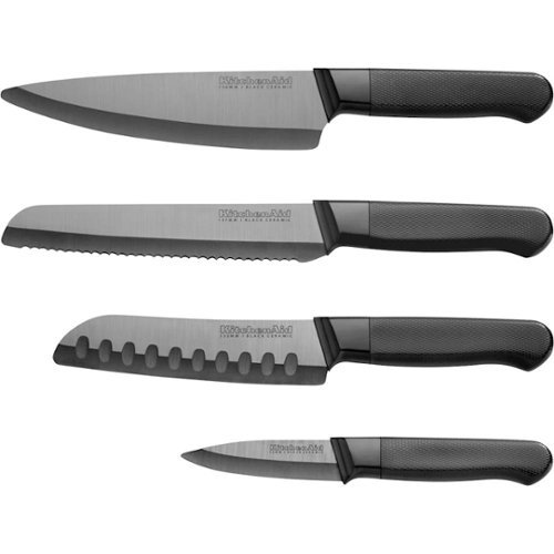 KitchenAid - 4-Piece Knife Set - Black-Angle_Standard 