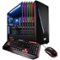 iBUYPOWER - Gaming Desktop - Intel Core i7 - 8GB Memory - NVIDIA GeForce GTX 1050 Ti - 240GB Solid State Drive + 1TB Hard Drive - Black/Red-Front_Standard