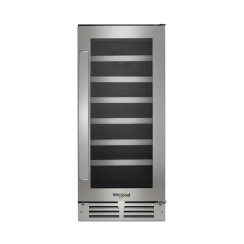  Whirlpool - 34-Bottle Wine Cooler - Stainless Steel