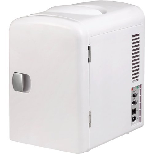 Gourmia - 6 Can Mini Fridge - White-Front_Standard 